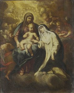 Die mystische Hochzeit der hl. Rosa von Lima von Lazzaro Baldi (attributed to)