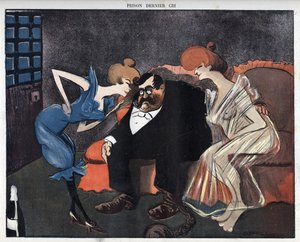 Letzter Schrei im Gefängnis - Humbert wurde für meinen Posten versprochen, in Bezug auf die Affäre des Bankiers Marie Alexandre Boulaine, veröffentlicht in Le Rire, 6. Dezember von Leal de Camara