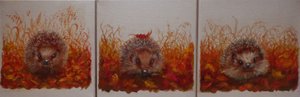 Igel im Herbst, 2024 von Lee Campbell