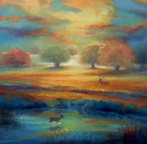 Richmond Park, Grün und Gold von Lee Campbell