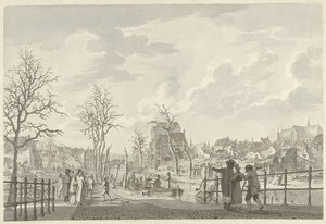 Ruinen am Rapenburg in Leiden nach der Pulverexplosion vom 12. Januar 1807 von Leendert Overbeek