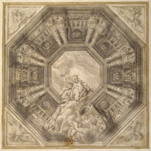 Studie für die Dekoration einer Decke von Lelio Orsi da Novellara