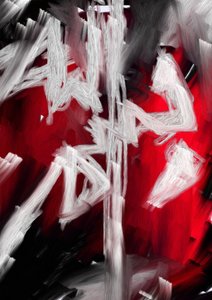 Fette rote abstrakte Striche