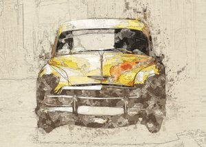 Klassisches Gelbes Auto