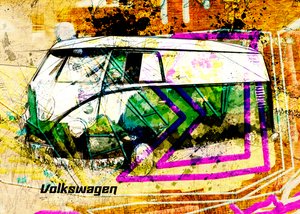 Bunter Grunge-Bus