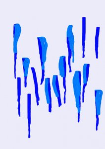 Fließende blaue Formen