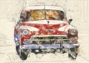 Rotes Vintage-Auto