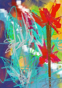 Lebendige Abstrakte Blume