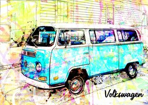 Lebendiger Retro-Van
