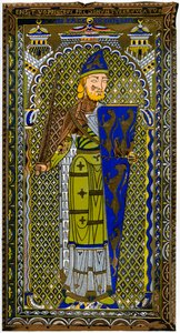 Darstellung der Emaillefigur von Geoffrey V auf seinem Grab in der Kathedrale von Le Mans, 1849 von Lemercier
