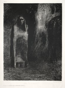 Der Mann war allein in einer Nachtlandschaft von Lemercier and Cie.