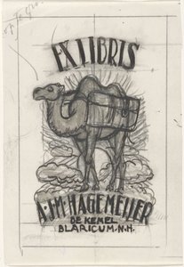 Entwurf für ein Ex Libris von Antonius Johannes Maria Hagemeijer von Leo Gestel