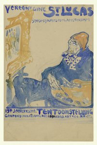 Entwurf für das Plakat der 19. jährlichen Ausstellung der Vereinigung St. Lukas im Stedelijk Museum in Amsterdam