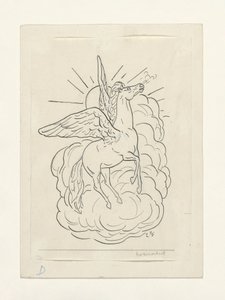 Pegasus fliegt vor Wolken (1891–1941)