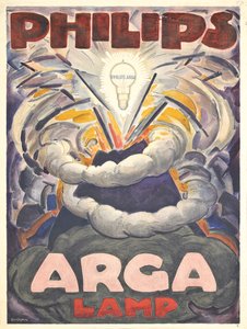 Plakat, das Philips Arga Lampe bewirbt, ca. 1918 von Leo Gestel