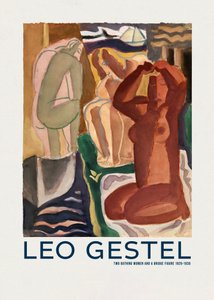 Zwei badende Frauen und eine Brückenfigur von Leo Gestel