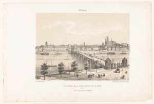 Blick auf Orléans vom linken Ufer der Loire von Leon Auguste Asselineau