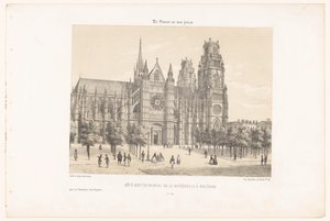 Blick auf die Kathedrale von Orléans (Nordseite) von Leon Auguste Asselineau