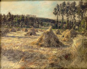 Heuhaufen im Sonnenuntergang, 1906 von Leon Augustin Lhermitte