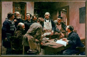 Eine Lektion von Claude Bernard von Leon Augustin Lhermitte