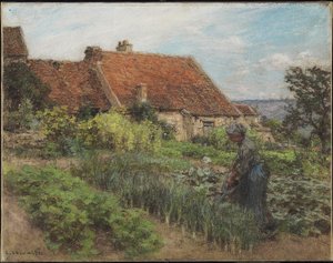 Den Garten gießen, 1900