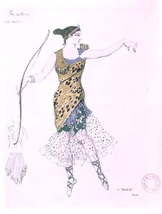 Anna Pavlova als Diana verkleidet