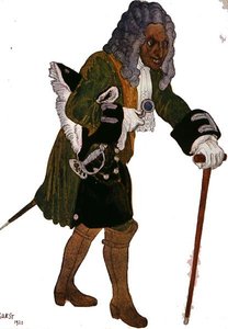 Kostümentwurf für Galesson, den Lehrer des Prinzen, aus Dornröschen von Leon Bakst