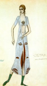 Kostümentwurf für Ida Rubinstein als Ishtar, 1924