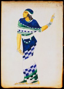 Kostümentwurf für einen Musiker von Leon Bakst