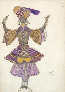 Kostümentwurf für das Ballett Der Blaue Gott von R. Hahn, 1911