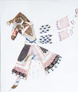 Kostümentwurf für das Ballett Blauer Gott von R. Hahn, 1912