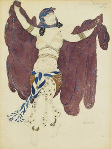 Kostümentwurf für das Ballett Cleopatra von A. Arensky von Leon Bakst