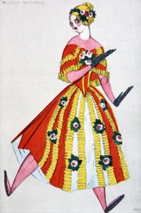 Kostümentwurf für das Ballett Der magische Spielzeugladen von G. Rossini, 1919 von Leon Bakst