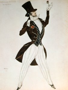 Florestan, Entwurf für ein Kostüm für das Ballett Karneval, komponiert von Robert Schumann, 1919