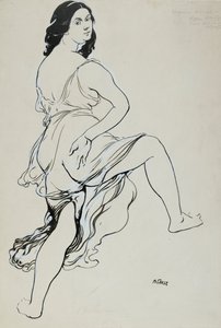 Porträt von Isadora Duncan beim Tanzen, frühes 20. Jahrhundert von Leon Bakst
