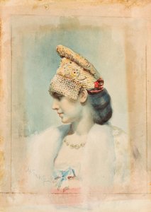 Porträt eines Mädchens mit Kokoshnik