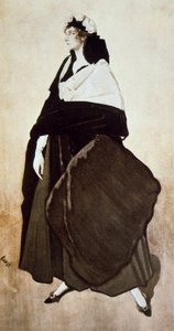 Porträt der Balletttänzerin und Mäzenin Ida Rubinstein, 1921 von Leon Bakst