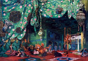 Bühnenbild für das Ballett Scheherazade