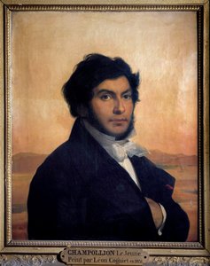 Porträt von Jean-Francois Champollion (1790-1832), französischer Ägyptologe von Léon Cogniet