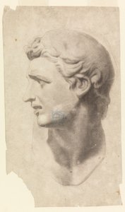 Zeichnung, Studie eines klassischen Männerkopfes (nach einem Gipsabguss) von Leon Dabo
