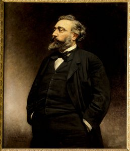 Porträt von Leon Gambetta (1838-1882), französischer Politiker. Gemälde von Leon Joseph Bonnat (1833-1922). Museum des Schlosses, Versailles