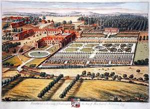 Southwick im Landkreis Southampton, graviert von Johannes Kip (ca. 1652-1722) (Gravur)