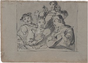 Ein Quartett von Sängern, Lautenspielern und Glockenringern, die in einer Taverne bei Kerzenlicht spielen, 1620-1628 von Leonard Bramer
