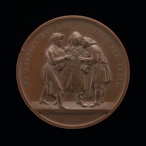 Wahlwerbung zentrale Szene aus einem Gemälde von William Hogarth von Leonard Charles Wyon