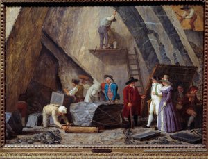 Der Abbau von Saint-Anne-Marmor aus einem Steinbruch von Léonard Defrance