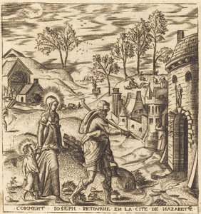 Joseph, Maria und Jesus kehren nach Nazareth zurück von Leonard Gaultier