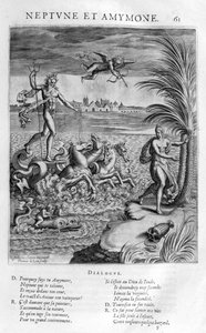 Neptun mit Amymone, Tochter des Danaus, die er vor einem Satyr rettet