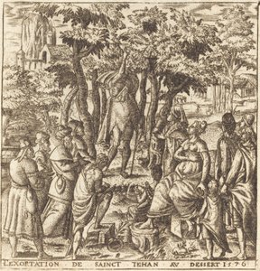 Die Predigt von Johannes dem Täufer in der Wüste