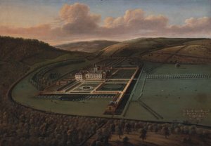 Die Südostansicht von Hampton Court, Herefordshire von Leonard Knyff