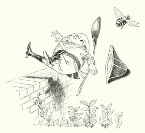 Humpty Dumpty saß auf einer Mauer